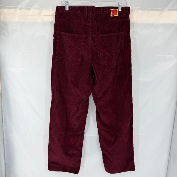 Empyre Women 30 Corduroy Pant Maroon Red Tapered Leg Stretch Waist Relaxed Fit - Picture 3 of 9